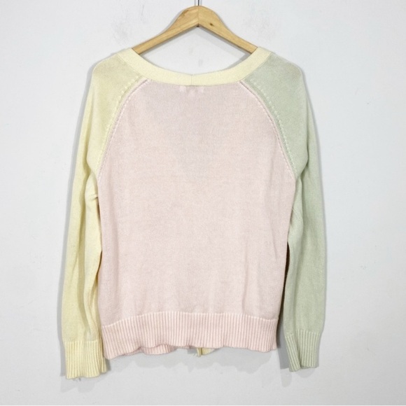 525 AMERICA Contrast Cardigan Butter Multi - Picture 8 of 14